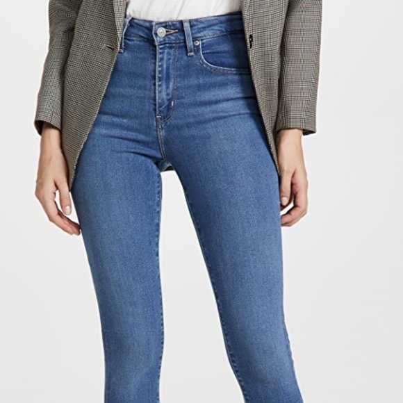 Levi's Denim - Levi’s 721 High Rise Skinny Ankle Jean Raw Hem (Blue) 25